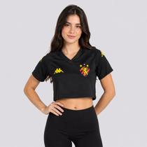 Cropped Kappa Sport Recife Supporter 2026 Feminino Preto Cropped Kappa Sport Recife Supporter 2026 Feminino Preto