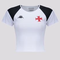 Cropped Kappa Vasco Supp Emma Feminino Branco e Preto