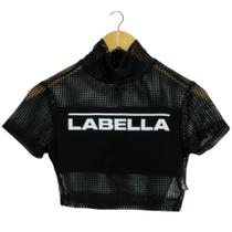 Cropped Labellamafia Telinha Streetwear Preto Feminino