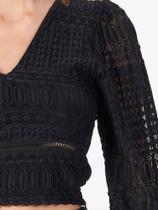 cropped lace off black
