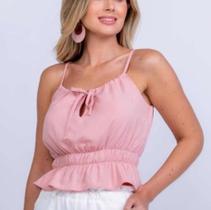 Cropped laxtex com amarração na frente