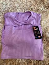 Cropped lilás feminino