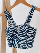 Cropped listrado V Cropped listrado V