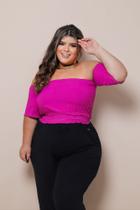 Cropped Lola Plus Size Drapa Plus com ombro sem alça