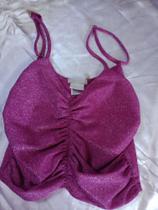 Cropped lurex drapado