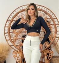 Cropped Luxxo Decote com V Cropped Luxxo Decote com V