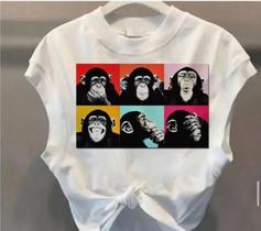 Cropped macacos quadrados