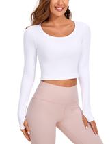 Cropped Manga Longa Butterluxe CRZ YOGA Branco P