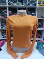 Cropped Manga Longa Canelado