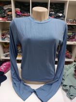 Cropped Manga Longa Canelado