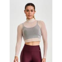 CROPPED MANGA LONGA TULE CLASSICO OFF WHITE Cor:Off White Tamanho:G CROPPED MANGA LONGA TULE CLASSICO OFF WHITE Cor:Off White Tamanho:G