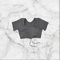 Cropped Manguinha Feminino,Franzido Na Frente, Tendência Cropped Manguinha Feminino,Franzido Na Frente, Tendência