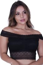 Cropped Maressa com Bojo de Renda sem Aro Feminino Cropped Maressa com Bojo de Renda sem Aro Feminino