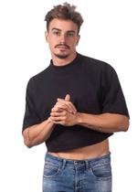 Cropped Masculino Preta Oversized Cropped Masculino Preta Oversized