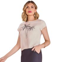 Cropped miravest manga curta feminino ref: mir260390