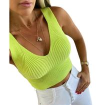 Cropped Modal Feminino Moda Tricot Cropeed Blogueira