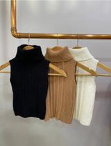 Cropped modal gola alta feminina