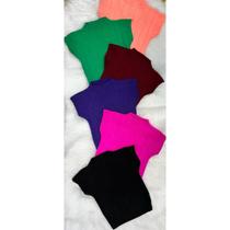 Cropped Modal Gola Alta Meia Manga Tamanho Único veste do 36-42