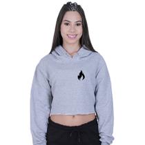 Cropped Moletom Feminina Fire Fogo Chamas Cropped Moletom Feminina Fire Fogo Chamas
