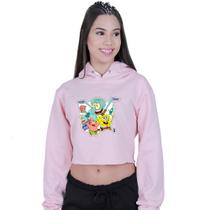 Cropped Moletom Feminino Bob Esponja Personagens Cropped Moletom Feminino Bob Esponja Personagens