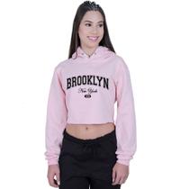 Cropped Moletom Feminino Brooklyn New York