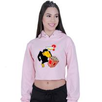 Cropped Moletom Feminino Corvo Jubileu Pipoca