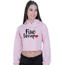 Cropped Moletom Feminino Faculdade Fisioterapia