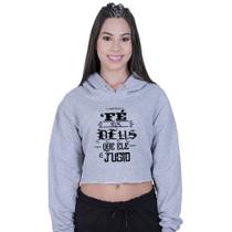 Cropped Moletom Feminino Fé em Deus Racionais Mcs Cropped Moletom Feminino Fé em Deus Racionais Mcs