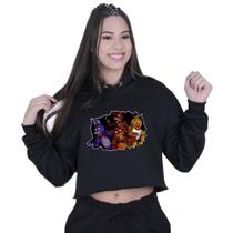 Cropped Moletom Feminino Five Nights at Freddy's