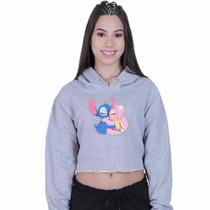 Cropped Moletom Feminino Lilo e Angel Kiss