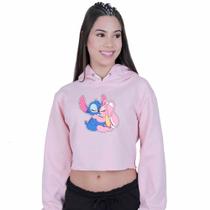 Cropped Moletom Feminino Lilo e Angel Kiss Cropped Moletom Feminino Lilo e Angel Kiss