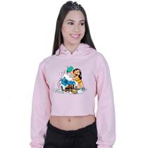 Cropped Moletom Feminino Lilo Stitch Banho Cropped Moletom Feminino Lilo Stitch Banho