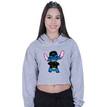 Cropped Moletom Feminino Lilo Stitch Gangster