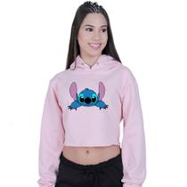 Cropped Moletom Feminino Lilo Stitch New