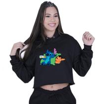 Cropped Moletom Feminino Lilo Stitch Soneca Cropped Moletom Feminino Lilo Stitch Soneca