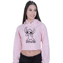 Cropped Moletom Feminino Lilo Stitch Stay Weird Cropped Moletom Feminino Lilo Stitch Stay Weird