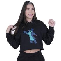 Cropped Moletom Feminino Lilo Stitch Susto