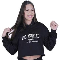 Cropped Moletom Feminino Los Angeles City of Angels