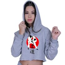 Cropped Moletom Feminino Luta Artes Marciais Judô