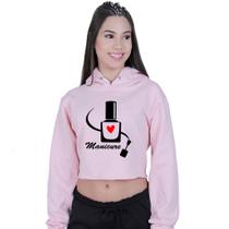 Cropped Moletom Feminino Manicure Profissão