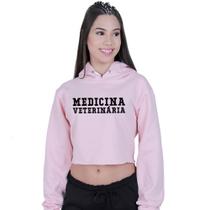 Cropped Moletom Feminino Medicina Veterinaria Escrita