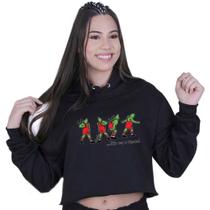 Cropped Moletom Feminino Natal The Grinch Cropped Moletom Feminino Natal The Grinch