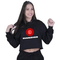 Cropped Moletom Feminino Rammstein Rock
