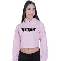 Cropped Moletom Feminino Testament Rock Cropped Moletom Feminino Testament Rock