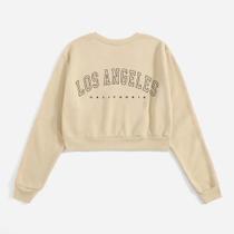 Cropped Moletom Los Angeles Feminino Tecido Premium - Bliss