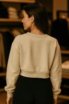 Cropped Moletom Lua e Sol Feminino Básico Cores Neutras e Variadas