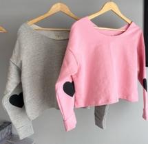 Cropped moletom moda feminina Rosa