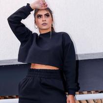 Cropped moletom rosa bb tamanho G