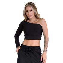 Cropped Mula Manca Manga Longa Com Bojo Top Feminina - Look Dreams