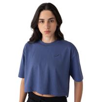 Cropped New Balance Small Logo Azul Dream Feminino Cropped New Balance Small Logo Azul Dream Feminino